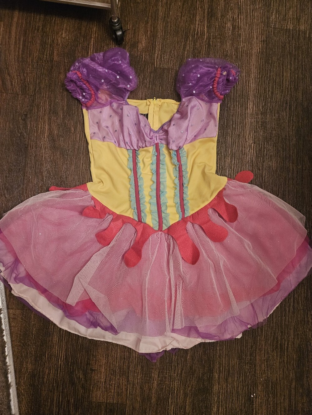 Purple and Pink cupcake Tutu Costume with Yellow Bodice